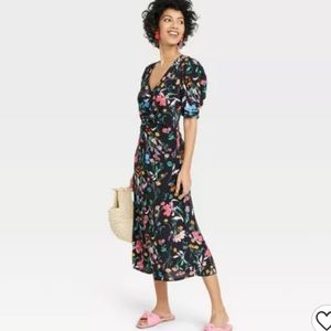 A New Day Puff Sleeve Floral Dress